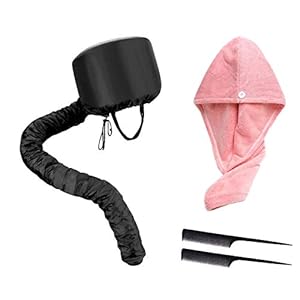 AirSMall 4-delige set droogkapjes voor haardrogers, verstelbaar, met tulband, handdoek, 2 kammen voor haarverzorging, dieptereiniging