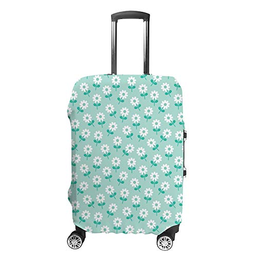 Housse de protection pour bagages extensible motif marguerites évite rayures et salissures