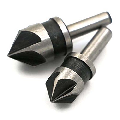 Generic High Quty 2pcs 5 Flute High Speed Steel Industrial Countersink Drill Bit Set Counter Sink Edge Chamfer Cutter 1/4 Shank (B0722QM8HY) Amazon Price History, Amazon Price Tracker
