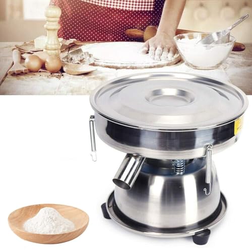 SICWEDIM Electric Vibrating Sifter, Food Industrial Sifter Automatic Sieve Shaker Electric Screening Vibrating Machine, Flour Powder Sifter ()