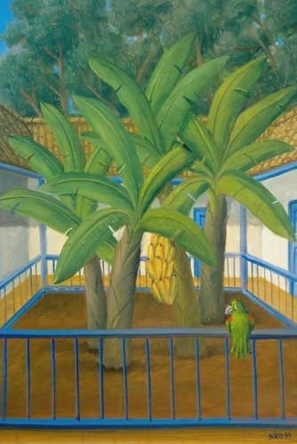 Impression Fernando Botero Paysage Patio grand format pour mur blanc de salon