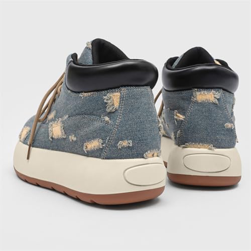 Men's Fashion Ankle Boots Comfort Lace Up High-top Casual Shoes Puffy Platform Boots for Everyday3