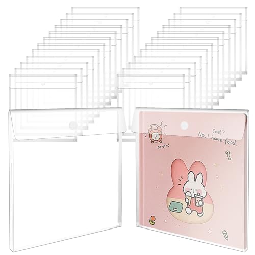 Image of 24Pcs Scrapbook Paper Storage 12 x 12 Paper Storage Top Loading Plastic Scrapbook Storage Box Clear Scrapbook Paper Organizer for Holding Scrapbook Paper Photos Vinyl Sheets Files