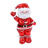 Parliky Globo Inflable Papá Noel Grande de Película de Aluminio Reutilizable Decoración Navideña para Fiestas y Hogar
