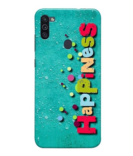 Image of Happiness Happy Printed Hard Back Case Cover Compatible for Samsung Galaxy M12 / Samsung F12 / Samsung A12 (Multicolor) - D1670