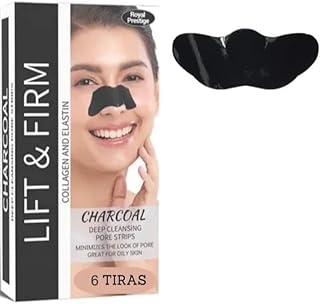 Natural Charcoal Nose Plugs Deep Pore Clean Instant Blackhead Remover - Box of 6
