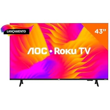 Smart TV 43" LCD LED AOC 43S5155/78G - Wi-Fi DLED FHD, Quad Core, HDMI USB