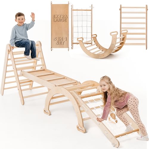 4-en-1 Cadre d'escalade Intérieur pour Tout-Petits - Triangle en ...