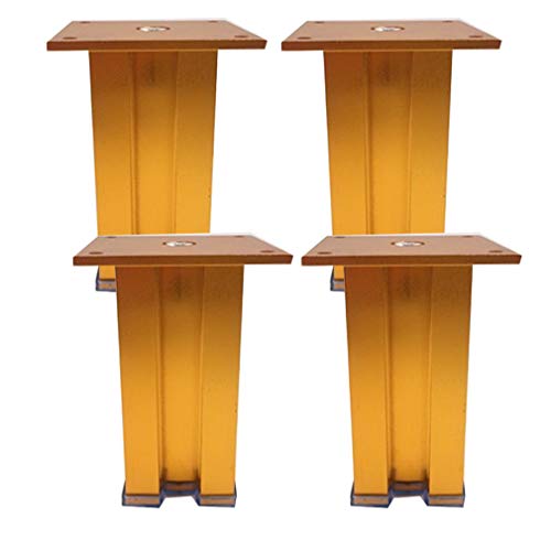 DONGGANSHI 4 Patas de Metal para Muebles, Patas de sofá, aleación de Aluminio, cuadradas, adecuadas para gabinetes, mesas de café, cajones, sofás (30 cm, Dorado)
