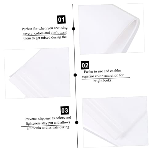 Papel para tinte de cabello 100 hojas blanco miniatura 4