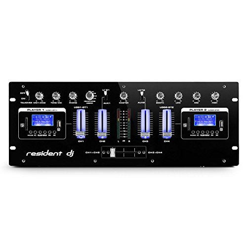 resident dj DJ405USB - 4-kanaals mixer, DJ mixer, DJ mixer, 2 x Bluetooth, 2 x USB, 2 x SD, AUX, opnamefunctie… - Image 3