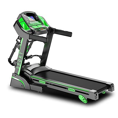 Image of Treadmill Home Multi-Function Weight Loss Fitness Folding Small Gym Special Fitness Equipment Fitness Treadmill (Green)