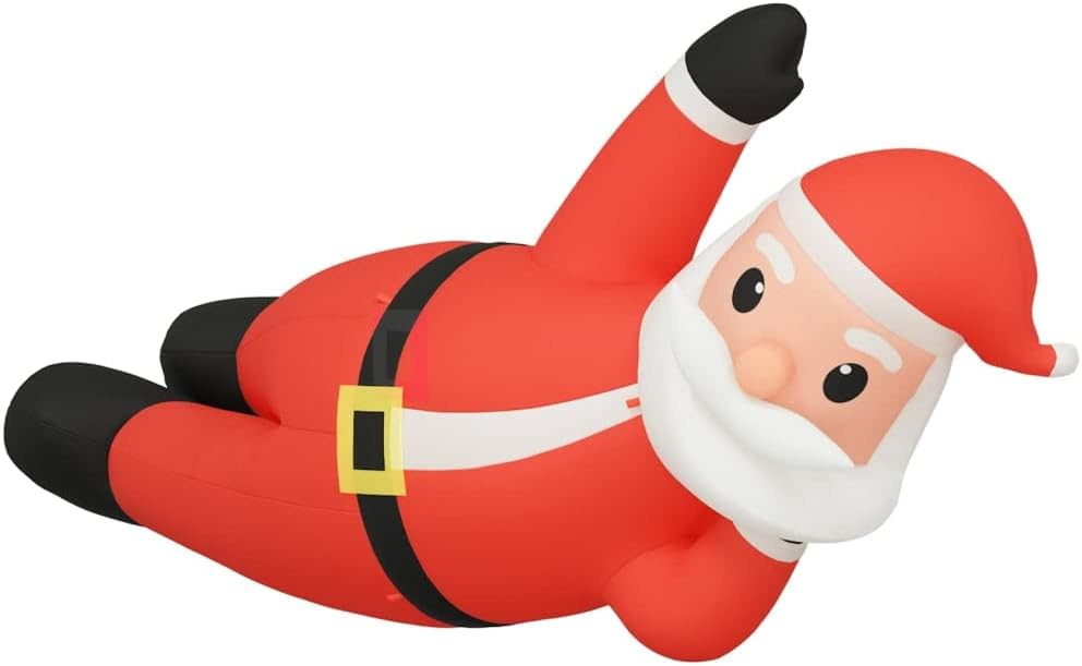 vidaXL Inflatable Santa Red Oxford Fabric (100% Polyester) with a PU Coating
