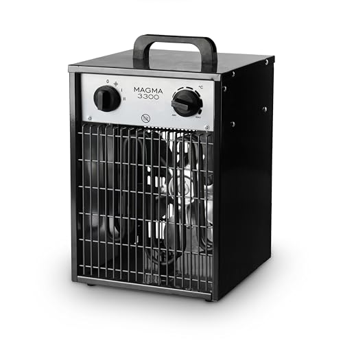 Fácula - Aerotermo Eléctrico Industrial Magma 3300W | Ventilación + Calefacción | Termostato ajustable | Asa