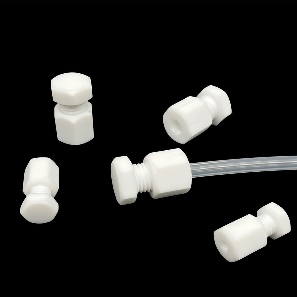 Conector de tubo Conector de unión compresión PTFE con manguito plástico, resistente a altas temperaturas, accesorio tubería confiable, 1 pieza(22mm)