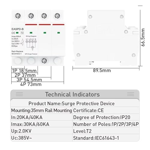 Parafoudre AC 385V pour sécuriser les appareils de la maison face aux risques électriques
