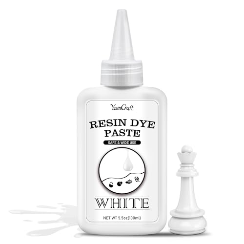 White Epoxy Resin Pigment Paste, 156g High Concentrated White Resin Dye Paste for Resin Ocean Waves Cells, Lacing