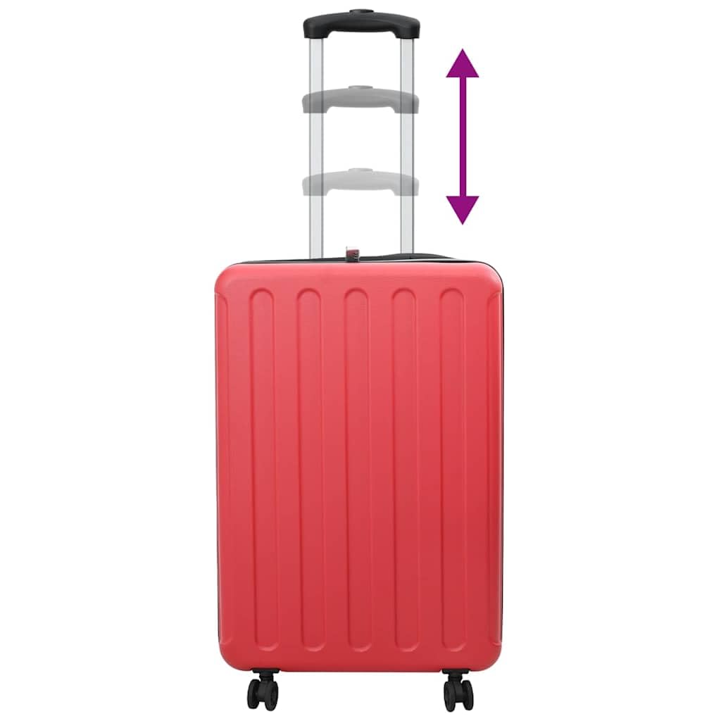 Koffer mit Schloss Rot ABS Kunststoff 50 x 30 x 76 cm Hartschale Trolley mit Spinner-Rädern und Griff, leicht, robust, TSA Schloss, ideal für Reise, Urlaub, Business und Kurztrip