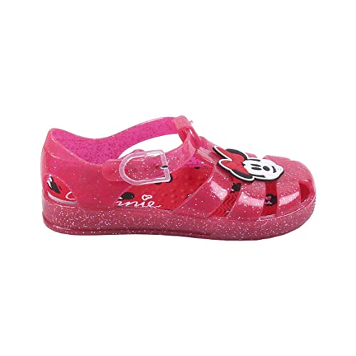 CERDÁ LIFE'S LITTLE MOMENTS Niña Fabricada con Suela Estampadas con Personajes de Minnie | Zapatillas Cangrejeras de PVC, Rojo, 27 EU