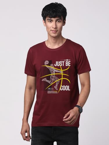 Image of ADRO Men's Graphic Printed 100% Cotton T-Shirt - Regular Fit, Printed T-Shirts for Men