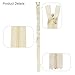 Renashed 45pcs 21.5 Inch Nylon Invisible Zippers for Tailor Sewer Sewing Craft Crafter's Special (Beige)