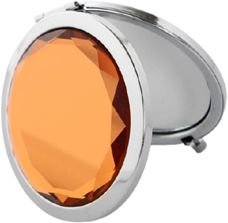 Muellery Compact Travel Makeup Magnifying Mirror Portable Crystal Handheld Miiror TPAE78784-P