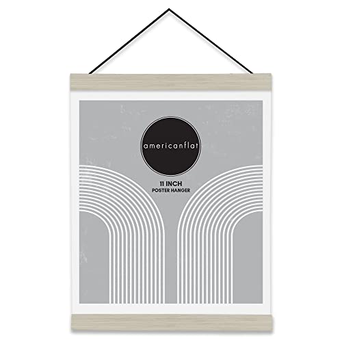 Americanflat 11 Inch Light Wood Magnetic Poster Clip Frame, Wood Hanger Frame For Posters, Prints, Photos, Pictures, Maps, Scrolls, Art Prints And Canvas Artwork #TOP24