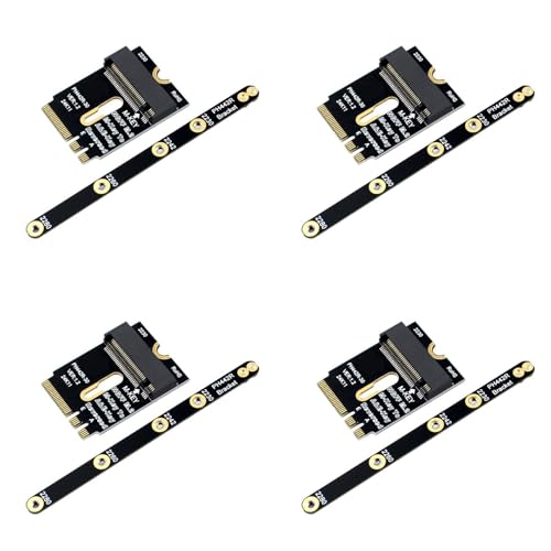 Hndhbfgrt 4X Adaptador WiFi M.2 Adaptador WiFi M.2 A SSD NVME PCIe4.0 A M2 NGFF Clave A+e Adaptador WiFi para Módulo WiFi/WWAN/LTE