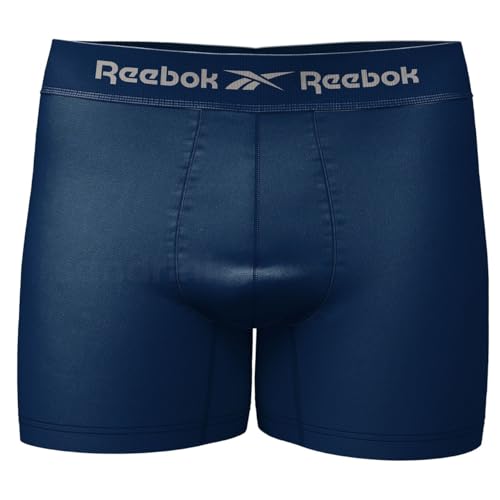 Kit 12 Cuecas Boxer Reebok Masculinas Microfibra, Adulto, Box Sem Costura + 2 Meias (BR, Alfa, G, Re