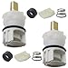 Smaeti 2 Pack RP25513 faucet stem assembly, Replacement Kit for two handle faucet repair kit, Includes RP4993 Seats and Springs