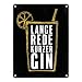 Produktbild trendaffe - Metallschild mit Gin Tonic Motiv und Spruch: Lange Rede kurzer Gin