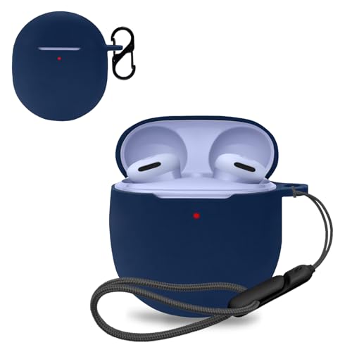 For Google Pixel Buds 2a �p �P�[�X �J�o�[ �yNOUKAJU�z ���C�����X �C���[�z�� �V���R�� �ی�P�[�X �i�J���r�i�t��+�X�g���b�v�t�� �j �����h�~ �L�Y�h�~ �ϏՌ� �����[�d�\ �h�� �h�o (�u���[)