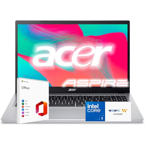 Image of Acer Aspire Go 15 Laptop | Next-Gen Intel Core 3 N355 (Beats i5-1335U, Up to 3.9GHz) | 15.6 inch FHD Display | 8GB DDR5 | 256GB Storage | Copilot Key | HDMI | Windows 11 | Microsoft Office | WOWPC USB