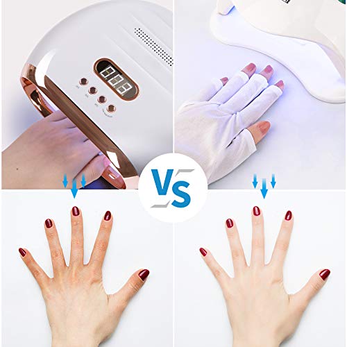 Gel Maniküre Handschuhe UV Shield Handschuhe Fingerlose Handschuhe Schützen Hand für Nagellack Nagel Kunst Trockner 3… – Bild 3