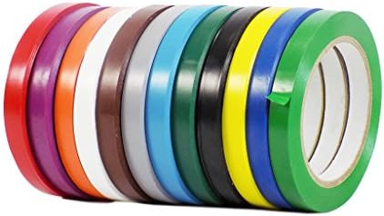 WOD VTC365 Rainbow Pack Vinyl Pinstriping Tape, 1/2 inch x 36 yds. (Pack of 12) for School Gym Marking Floor, Crafting, & Stripping Arcade1Up, Vehicles and More