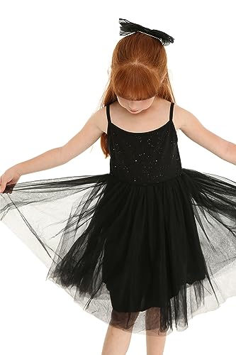 Mud Kingdom Little Girls Tulle Dress Tutu Strap Sparkly Princess Summer Sleeveless Casual Mesh Sundress A-line3