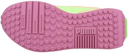 Puma - Womens City Rider Translucent Shoes, Size: 6 M US, Color: Puma White/Fizzy Lime/Opera Mauve | Image 4