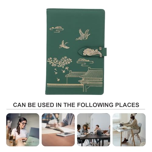 Cuaderno de notas con cubierta resistente de PU diario práctico estilo oriental 3