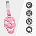 Qurbuns Car Handle Strap, Skull Shaped Design Rear Bumper Warning Ring Decor, Hand Strap Drift Charm Accessories Modified, Universal for Car Interior Exterior Decoration (Pink)