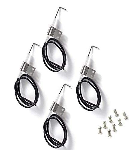 BBQ Future 4-Pack Ceramic Ignitor Electrode Replacement for Select Gas Grill Models by Kenmore, Nexgrill, Members Mark, Tera Gear and Others