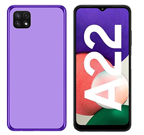Todobarato24h Funda Compatible con Samsung Galaxy A22 5G Morada TPU Lisa Silicona Gel