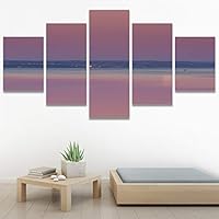 SIGNWIN 5 Panel Canvas Wall Art Modern Art Beach Coastal Expressive Global Multicolor Photography for Home Decorations Ready to Hang - 60