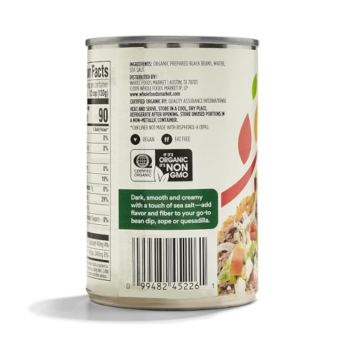 Image of 365 by Whole Foods Market, Organic Refried Black Beans, 16 oz