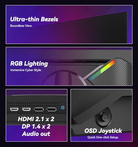 Image of 27 inch OLED Computer Monitor, 280Hz Gaming Monitor, 2K(2560 * 1440px) Adjustable Height & Tilt Monitor, OLED Panel, HDMI 2.1 * 2, DisplayPort 1.4 * 2