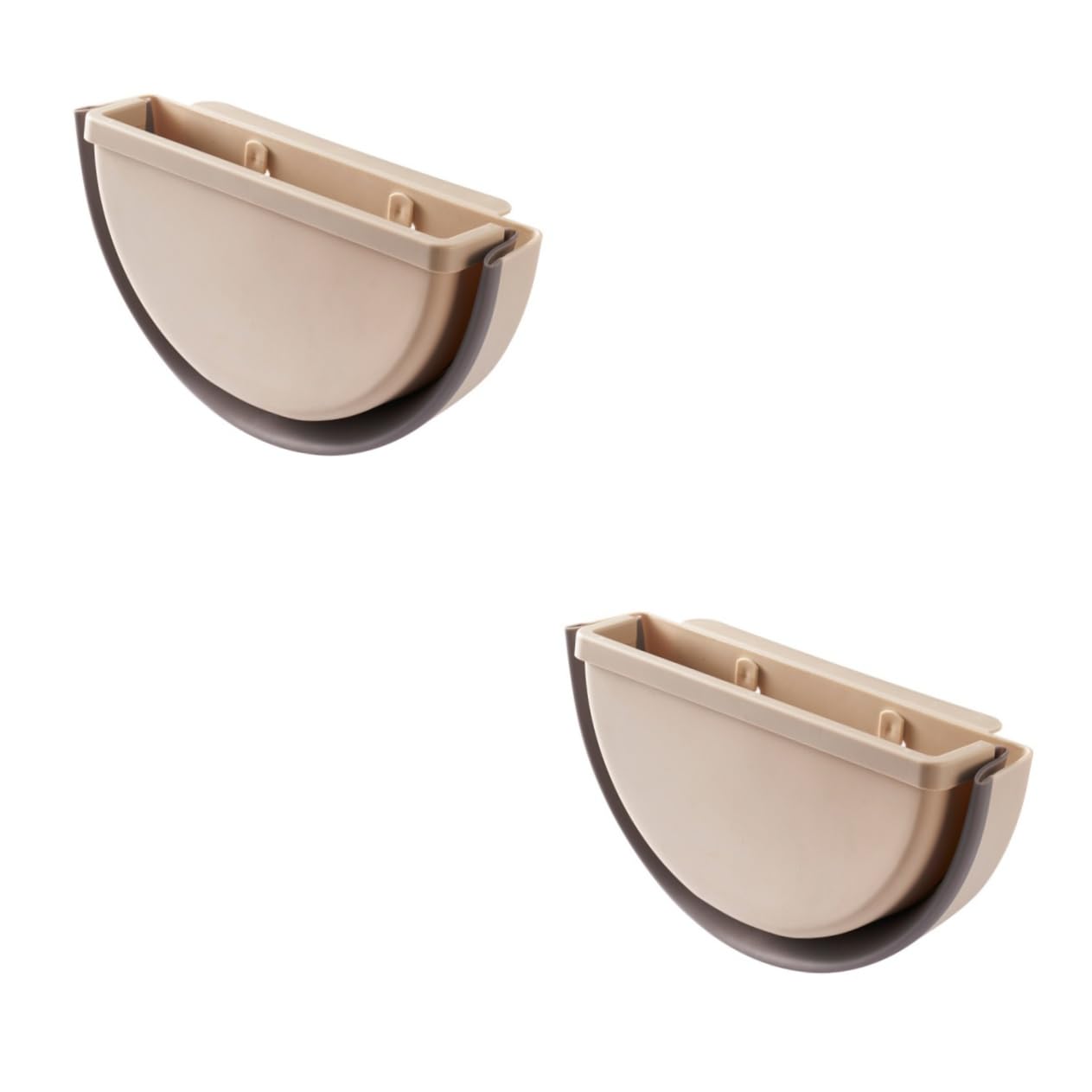 STOBAZA 2pcs Bins with Lids Wall Mounted Folding Waste Bin Tiny Shopping Cart Compactor Trash Can Open Dustbin Collapsible Photosensitive Stamp Material Wall-Mounted Storage Bucket