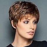 ❤Diseño especial: fácil de moldear, parte libre de la línea del cabello, puede ser perfectamente natural sin la necesidad de laca para el cabello, lo que lo hace más enérgico y atractivo. Diseño único de raíz de cabello Yaki, siempre que lo peines hacia atrás, se llenará y no será muy plano. La densidad es perfecta, completa y ligera, lo que hace que sea muy cómodo para llevarlo todo el día.