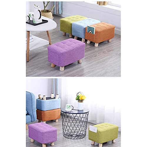 Banc de rangement pour chaussures compact, ottoman vert pour petit espace