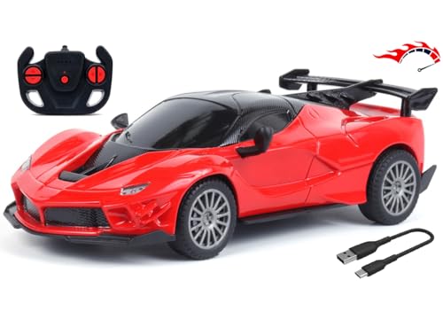 Popsugar Remote Control Car | Mini High Speed Car | 2.4GHz Remote | Rechargeable Lithium Battery | C-Type Charge | Working Headlights | Best Gift for Kids | Made in India,Red,Red (B0DG5NKNPD) Amazon Price History, Amazon Price Tracker