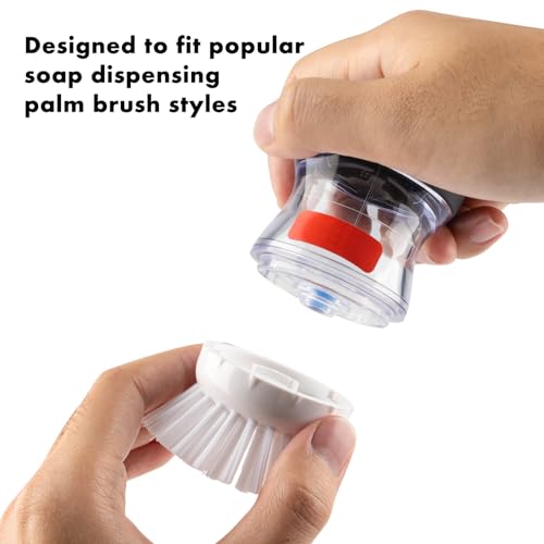 Image of OYV 4 Pack Soap Dispensing Palm Brush Refills, Palm Brush Replacement Head, Palm Brush Refill Head, Palm Brush Refill for Soap Dispensing Palm Brush