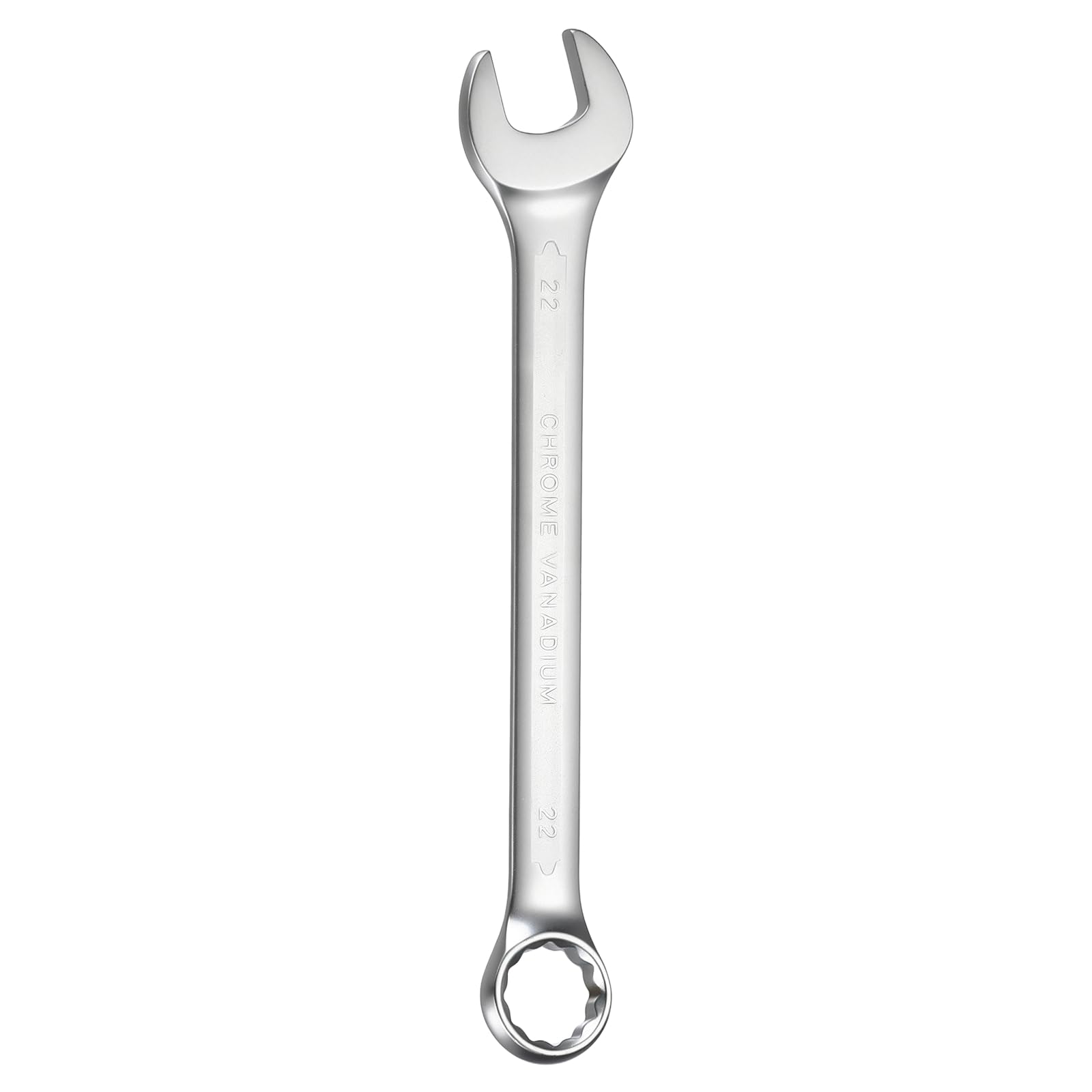 sourcing map Metric Combination Wrench 22mm Open End & 15-Degree Offset 12-Point Box End Chrome Vanadium Steel Industrial Grade Double Ended Wrenches Spanners Tools